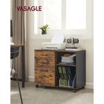 Casa si Gradina - Mobilier - Mese si birouri - Birouri - Dulap mobil tip rollbox pentru birouri, sertar cu sina suport dosare, stil industrial, 40x80x66 cm, maro rustic - Infinity.ro