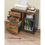 Casa si Gradina - Mobilier - Mese si birouri - Birouri - Dulap mobil tip rollbox pentru birouri, sertar cu sina suport dosare, stil industrial, 40x80x66 cm, maro rustic - Infinity.ro