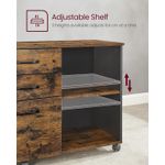 Casa si Gradina - Mobilier - Mese si birouri - Birouri - Dulap mobil tip rollbox pentru birouri, sertar cu sina suport dosare, stil industrial, 40x80x66 cm, maro rustic - Infinity.ro