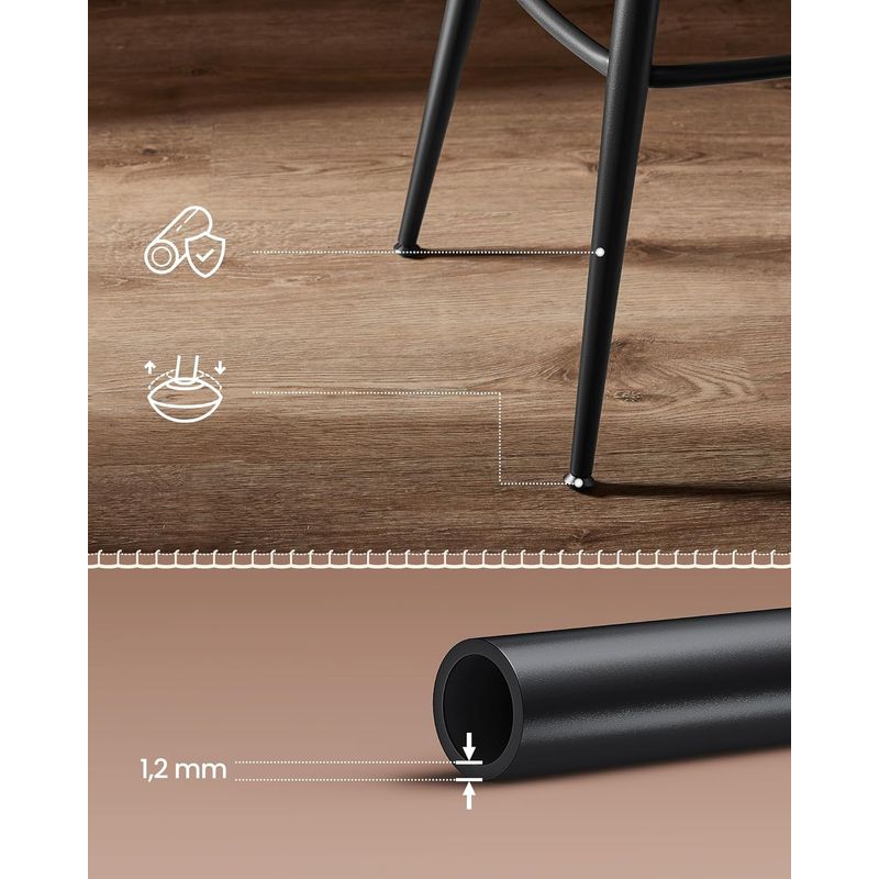 Casa si Gradina - Mobilier - Scaune si fotolii - Scaune - set 2 scaune de bar rotative 360A°, cu spatar, inaltime 101 cm, piele sintetica, cadru otel, stil modern, maro - Infinity.ro