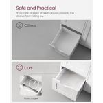 Casa si Gradina - Mobilier - Mobilier baie - Corpuri baie - Dulap de depozitare pe podea pentru baie, din lemn, cu 4 sertare, 1 usa, rafturi reglabile, 30x55x82cm, alb - Infinity.ro