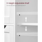 Casa si Gradina - Mobilier - Mobilier baie - Corpuri baie - Dulap de depozitare pe podea pentru baie, din lemn, cu 4 sertare, 1 usa, rafturi reglabile, 30x55x82cm, alb - Infinity.ro