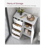 Casa si Gradina - Mobilier - Mobilier baie - Corpuri baie - Dulap de depozitare pe podea pentru baie, din lemn, cu 4 sertare, 1 usa, rafturi reglabile, 30x55x82cm, alb - Infinity.ro