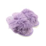 Fashion, accesorii si bijuterii - Femei - Incaltaminte femei - Slapi si papuci femei - Papuci de casa pufosi dama Antonio, mov, confort premium, poliester + talpa EVA, 38-39 EU - Infinity.ro