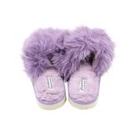 Fashion, accesorii si bijuterii - Femei - Incaltaminte femei - Slapi si papuci femei - Papuci de casa pufosi dama Antonio, mov, confort premium, poliester + talpa EVA, 38-39 EU - Infinity.ro