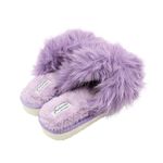 Fashion, accesorii si bijuterii - Femei - Incaltaminte femei - Slapi si papuci femei - Papuci de casa pufosi dama Antonio, mov, confort premium, poliester + talpa EVA, 38-39 EU - Infinity.ro