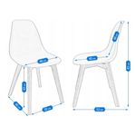 Casa si Gradina - Mobilier - Scaune si fotolii - Scaune - Scaun dining ADA, Jumi, din plastic gri si picioare lemn de fag - Infinity.ro