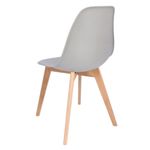 Casa si Gradina - Mobilier - Scaune si fotolii - Scaune - Scaun dining ADA, Jumi, din plastic gri si picioare lemn de fag - Infinity.ro