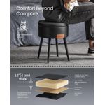 Casa si Gradina - Mobilier - Scaune si fotolii - Tabureti - Taburet cu spatiu de depozitare, tapitat PU, cu 2 fete, diametru 32 cm, negru - Infinity.ro