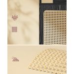 Casa si Gradina - Mobilier - Biblioteci si rafturi - Biblioteci - Biblioteca cu 6 etaje, cadru metalic, usa cu efect ratan Boho, 30x40x175 cm, negru - Infinity.ro