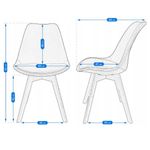 Casa si Gradina - Mobilier - Scaune si fotolii - Scaune - Scaun dining tapitat, BARI, Jumi, din catifea bleumarin si picioare lemn de fag - Infinity.ro