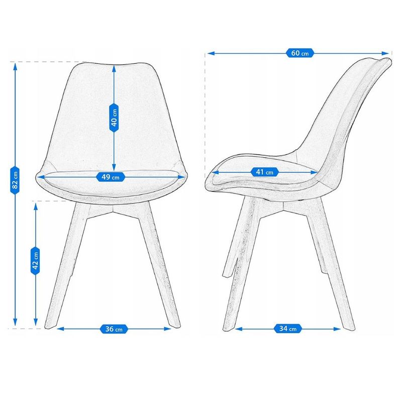 Casa si Gradina - Mobilier - Scaune si fotolii - Scaune - Scaun dining tapitat, BARI, Jumi, din catifea bleumarin si picioare lemn de fag - Infinity.ro