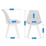 Casa si Gradina - Mobilier - Scaune si fotolii - Scaune - Scaun dining tapitat, ALTA, Jumi, din tesatura neagra si picioare lemn de fag - Infinity.ro