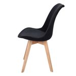 Casa si Gradina - Mobilier - Scaune si fotolii - Scaune - Scaun dining tapitat, ALTA, Jumi, din tesatura neagra si picioare lemn de fag - Infinity.ro