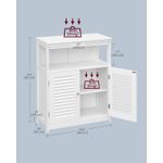 Casa si Gradina - Mobilier - Mobilier baie - Corpuri baie - Dulap de depozitare de podea pentru baie, cu usi duble, 30x60x80cm, alb - Infinity.ro