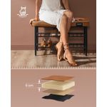 Casa si Gradina - Mobilier - Dulapuri si sifoniere - Dulapuri pantofi - Banca pantofi 80x30x50 cm, cu rafturi si sezut tapitat, otel si piele PU, maro caramel - Infinity.ro