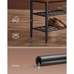 Casa si Gradina - Mobilier - Dulapuri si sifoniere - Dulapuri pantofi - Banca pantofi 80x30x50 cm, cu rafturi si sezut tapitat, otel si piele PU, maro caramel - Infinity.ro