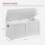 Casa si Gradina - Mobilier - Organizare si depozitare - Bancute - Banca cu spatiu de depozitare, pentru hol sau dormitor, din MDF, 40x100x46cm, alb - Infinity.ro