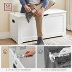 Casa si Gradina - Mobilier - Organizare si depozitare - Bancute - Banca cu spatiu de depozitare, pentru hol sau dormitor, din MDF, 40x100x46cm, alb - Infinity.ro