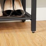 Casa si Gradina - Mobilier - Dulapuri si sifoniere - Dulapuri pantofi - Etajera pantofi cu 5 rafturi si polita superioara, 100x30x110 cm, maro rustic - Infinity.ro