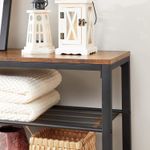 Casa si Gradina - Mobilier - Dulapuri si sifoniere - Dulapuri pantofi - Etajera pantofi cu 5 rafturi si polita superioara, 100x30x110 cm, maro rustic - Infinity.ro