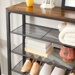 Casa si Gradina - Mobilier - Dulapuri si sifoniere - Dulapuri pantofi - Etajera pantofi cu 5 rafturi si polita superioara, 100x30x110 cm, maro rustic - Infinity.ro