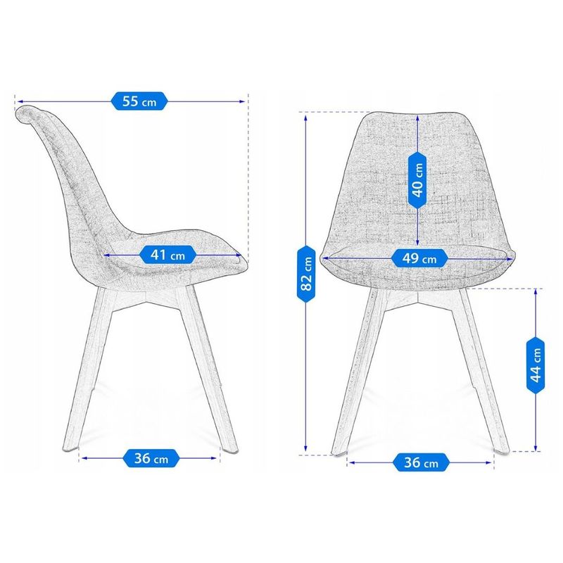 Casa si Gradina - Mobilier - Scaune si fotolii - Scaune - Scaun dining tapitat, ALTA, Jumi, din tesatura bej si picioare lemn de fag - Infinity.ro