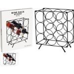 Casa si Gradina - Bucatarie si vesela - Accesorii bar - Suporturi bauturi - Suport metalic vertical pentru sticle de vin, 12 sticle, 39x18x34 cm - Infinity.ro