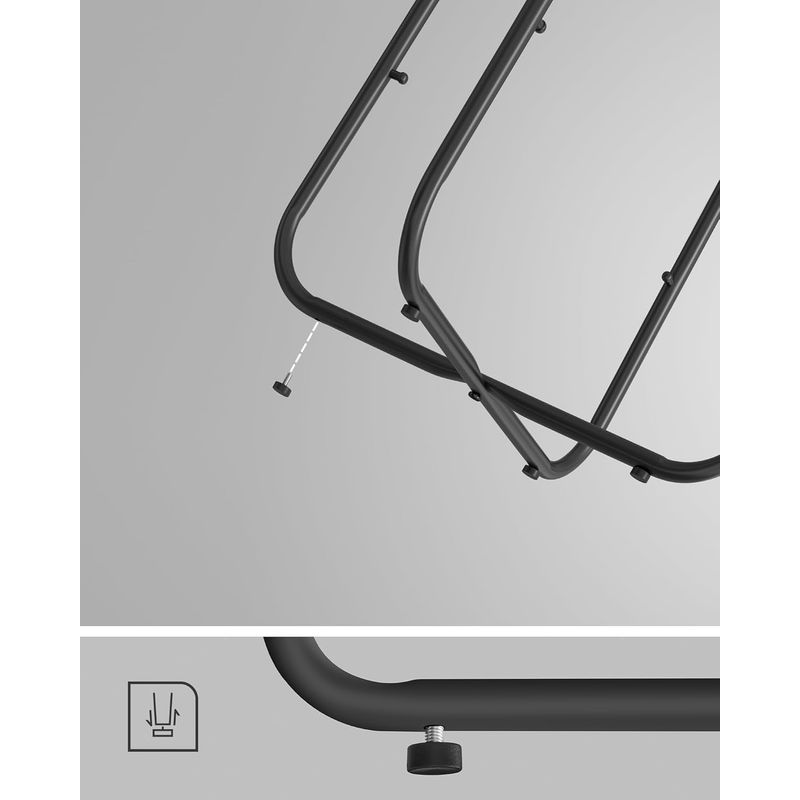 Casa si Gradina - Mobilier - Mese si birouri - Masute de cafea - Masuta de cafea rotunda cu cos de stofa, stil modern, 45x50cm, negru-gri - Infinity.ro