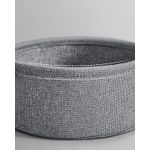 Casa si Gradina - Mobilier - Mese si birouri - Masute de cafea - Masuta de cafea rotunda cu cos de stofa, stil modern, 45x75cm, negru cu gri - Infinity.ro