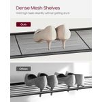 Casa si Gradina - Mobilier - Dulapuri si sifoniere - Dulapuri pantofi - Raft de pantofi, cu 4 rafturi din plasa, cadru din otel, industrial, 30x100x92cm, maro rustic si negru - Infinity.ro