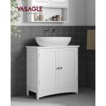 Casa si Gradina - Mobilier - Mobilier baie - Corpuri baie - Dulap baie baza lavoar, cu 2 usi, 2 rafturi, alb 60x60x30 cm, alb - Infinity.ro