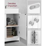 Casa si Gradina - Mobilier - Mobilier baie - Corpuri baie - Dulap baie baza lavoar, cu 2 usi, 2 rafturi, alb 60x60x30 cm, alb - Infinity.ro