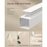 Casa si Gradina - Mobilier - Biblioteci si rafturi - Biblioteci - Biblioteca rotativa 360 grade, cadru metalic, cu 5 polite MDF, 43x43x158cm, alb - Infinity.ro