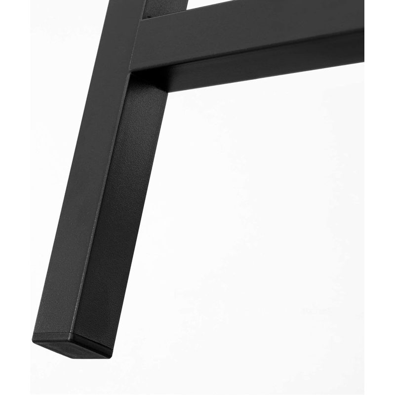 Casa si Gradina - Mobilier - Scaune si fotolii - Scaune - Set 2 scaune bar inalte, sezut dreptunghiular, cadru din otel, 40x30x65cm, stil industrial, maro rustic si negru - Infinity.ro