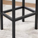 Casa si Gradina - Mobilier - Scaune si fotolii - Scaune - Set 2 scaune bar inalte, sezut dreptunghiular, cadru din otel, 40x30x65cm, stil industrial, maro rustic si negru - Infinity.ro