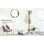 Casa si Gradina - Mobilier - Organizare si depozitare - Cuiere - Cuier pentru haine, din otel, tip pom, cu 12 carlige, 176cm, negru - Infinity.ro