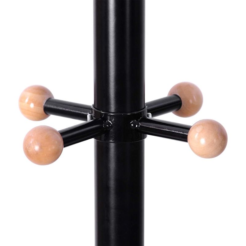 Casa si Gradina - Mobilier - Organizare si depozitare - Cuiere - Cuier pentru haine, din otel, tip pom, cu 12 carlige, 176cm, negru - Infinity.ro