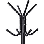 Casa si Gradina - Mobilier - Organizare si depozitare - Cuiere - Cuier pentru haine, din otel, tip pom, cu 12 carlige, 176cm, negru - Infinity.ro