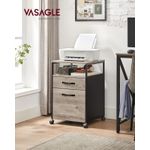 Casa si Gradina - Mobilier - Mese si birouri - Birouri - Dulap mobil 42x44x69 cm, cu 2 sertare si roti cu frana, compartiment deschis si suport dosare, PAL si otel, gri si negru - Infinity.ro