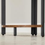 Casa si Gradina - Mobilier - Biblioteci si rafturi - Biblioteci - Biblioteca de colt cu 5 etaje, cadru metalic, 150x30x30cm, stil industrial maro rustic si negru - Infinity.ro