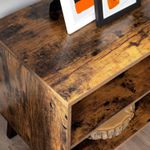 Casa si Gradina - Mobilier - Comode si corpuri - Comode - Comoda pentru TV, cu 2 usi si 2 rafturi deschise, 40x140x50cm, maro rustic - Infinity.ro