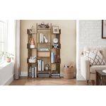 Casa si Gradina - Mobilier - Biblioteci si rafturi - Biblioteci - Biblioteca stil arbore, cu 13 rafturi de depozitare, colturi rotunjite, 86x25x140cm, maro rustic - Infinity.ro