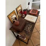 Casa si Gradina - Mobilier - Mese si birouri - Birouri - Birou cu cadru din otel, 50x100x75 cm, industrial, maro - Infinity.ro