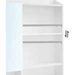 Casa si Gradina - Mobilier - Comode si corpuri - Masute de toaleta - Masuta de toaleta cu oglinda, rafturi reglabile si sertar pentru cosmetice, 70x40x136cm, alb - Infinity.ro