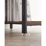 Casa si Gradina - Mobilier - Mese si birouri - Birouri - Birou cu 2 rafturi pe stanga sau dreapta, cadru din otel, 60x120x75cm, industrial, maro rustic si negru - Infinity.ro