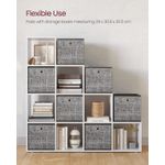 Casa si Gradina - Mobilier - Biblioteci si rafturi - Biblioteci - VASAGLE Biblioteca cu 10 compartimente, unitate de depozitare pentru decoratiuni, din lemn, 29x129x129cm, alb - Infinity.ro