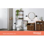 Casa si Gradina - Mobilier - Mobilier baie - Corpuri baie - Raft de depozitare pentru baie, suprapunere peste masina spalat sau vas WC, 25x63x165 cm, maro - Infinity.ro