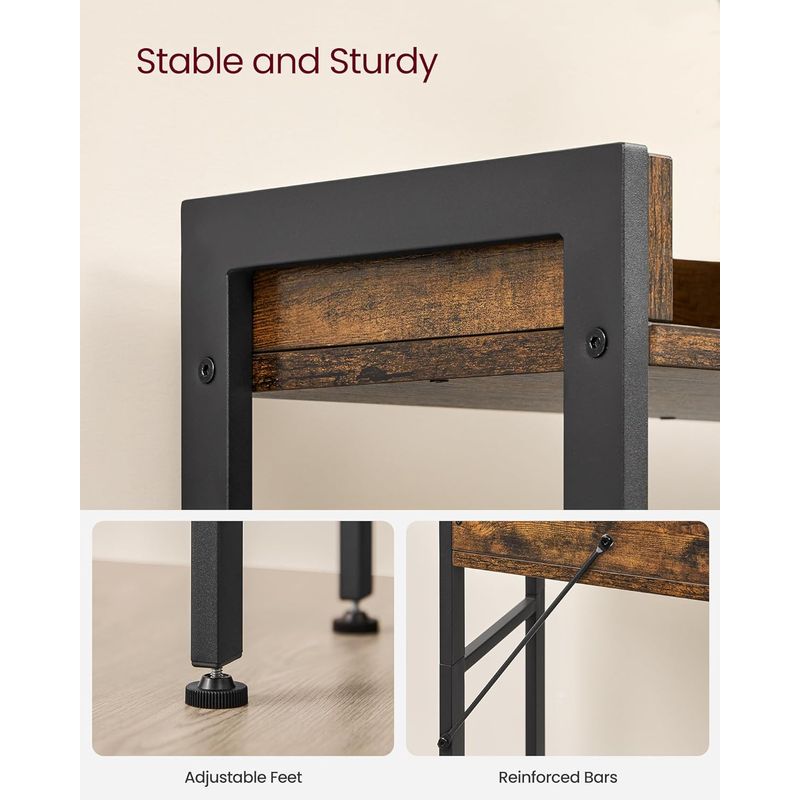 Casa si Gradina - Mobilier - Mobilier baie - Corpuri baie - Raft de depozitare pentru baie, suprapunere peste masina spalat sau vas WC, 25x63x165 cm, maro - Infinity.ro