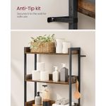 Casa si Gradina - Mobilier - Mobilier baie - Corpuri baie - Raft de depozitare pentru baie, suprapunere peste masina spalat sau vas WC, 25x63x165 cm, maro - Infinity.ro